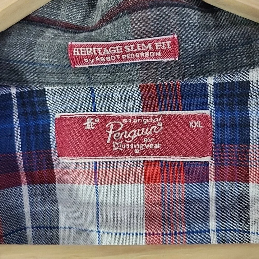 Button-Front Shirts Lot Of 4 Mens Sz XXL Assorted Casual Plaid Work‎